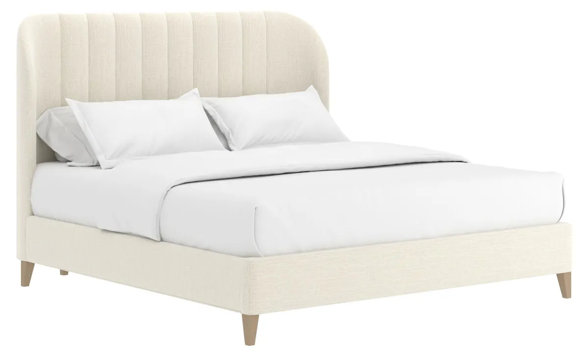 ART Furniture 413126-2743H4 Dante King Wide Chn Uph Bed Custard ART Furniture 413126-2743H4 Dante King Wide Chn Uph Bed Custard