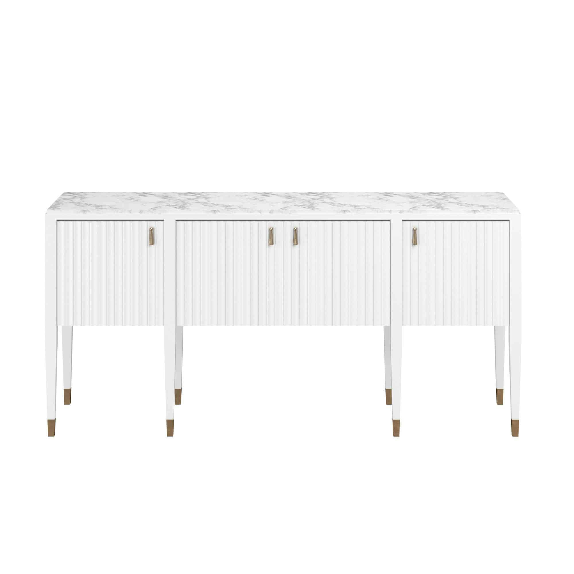ART Furniture 436251-1866 Eave Sideboard with Stone Top Uplifting White