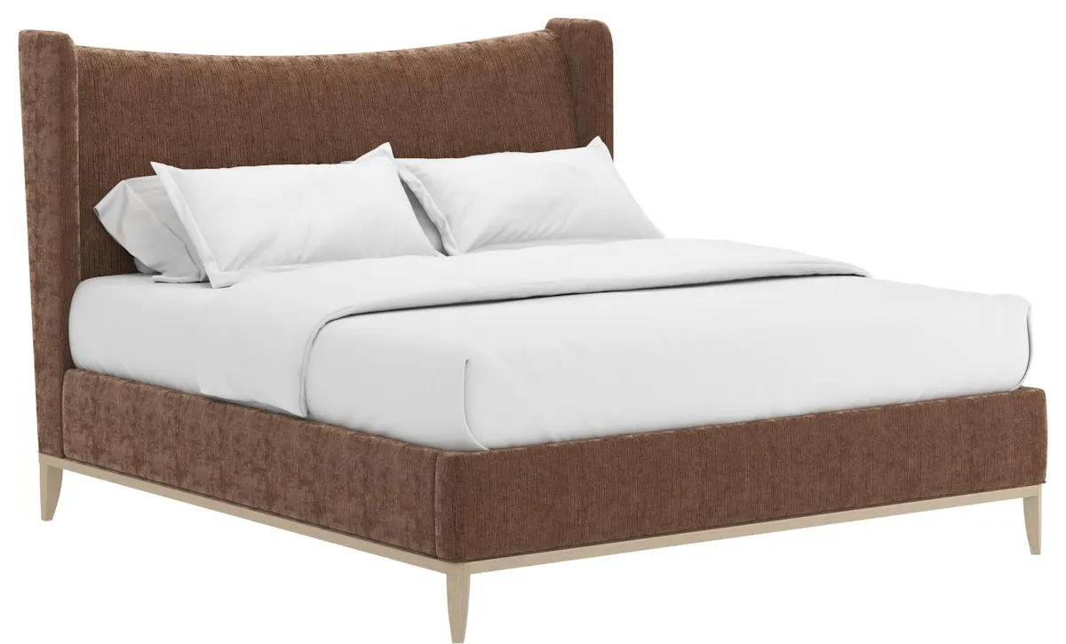 ART Furniture 413136-2743H7 Edwin King Wing Shelter Upholstered Bed Suede ART Furniture 413136-2743H7 Edwin King Wing Shelter Upholstered Bed Suede