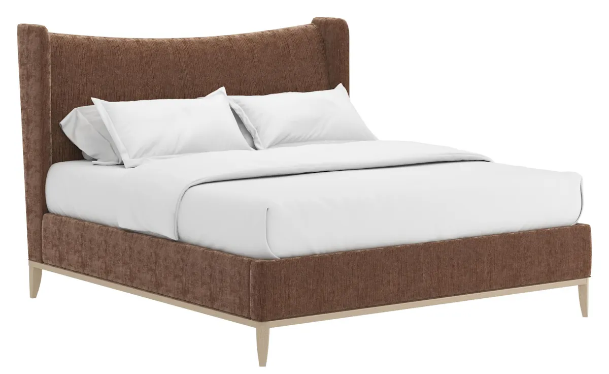 ART Furniture 413136-2743H7 Edwin King Wing Shelter Upholstered Bed Suede ART Furniture 413136-2743H7 Edwin King Wing Shelter Upholstered Bed Suede