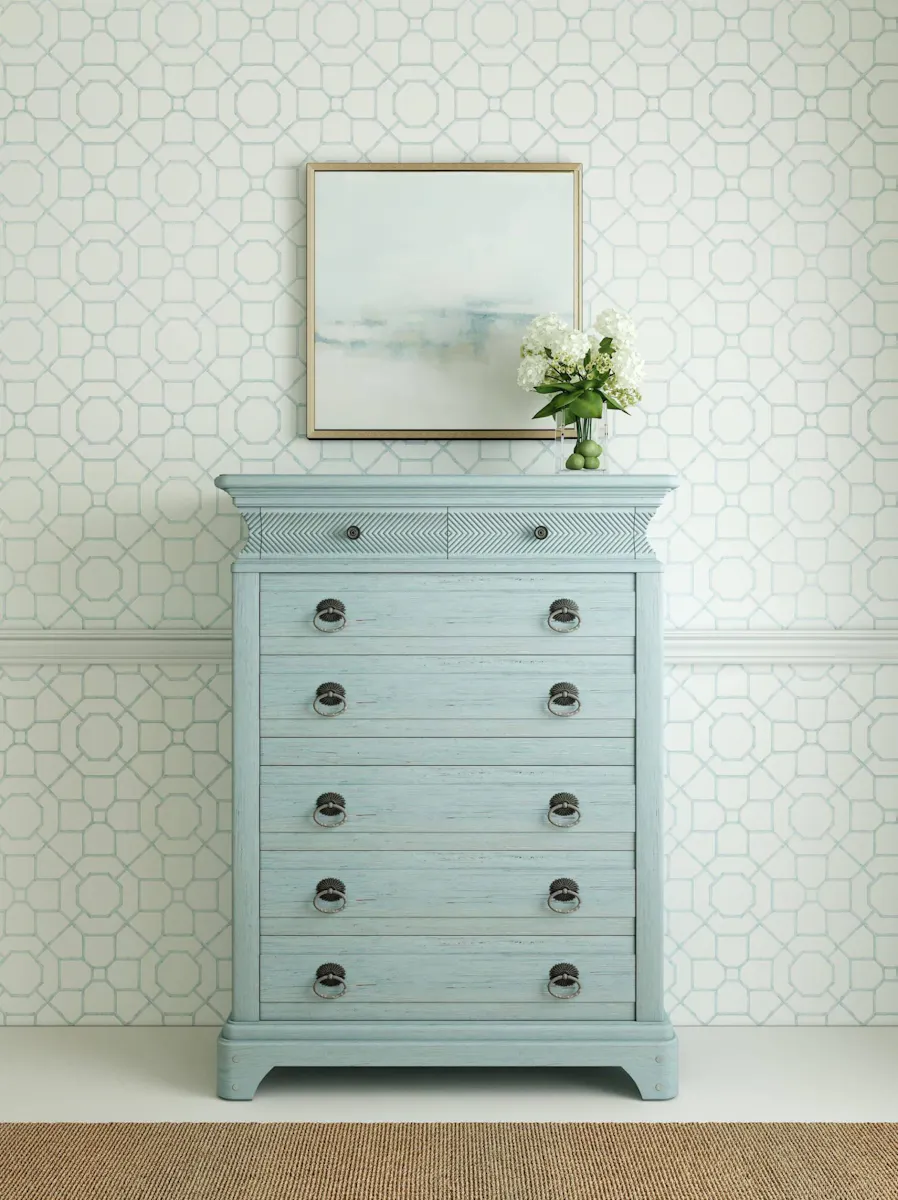 ART Furniture 251150-1361 Summer Creek 8 Drwr Chest Shutter Blue ART Furniture 251150-1361 Summer Creek 8 Drwr Chest Shutter Blue