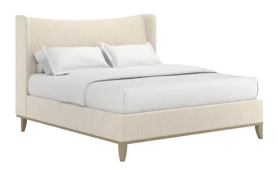 ART Furniture 413135-2743H9 Edwin Queen Wing Shelter Uph Bed Creme ART Furniture 413135-2743H9 Edwin Queen Wing Shelter Uph Bed Creme
