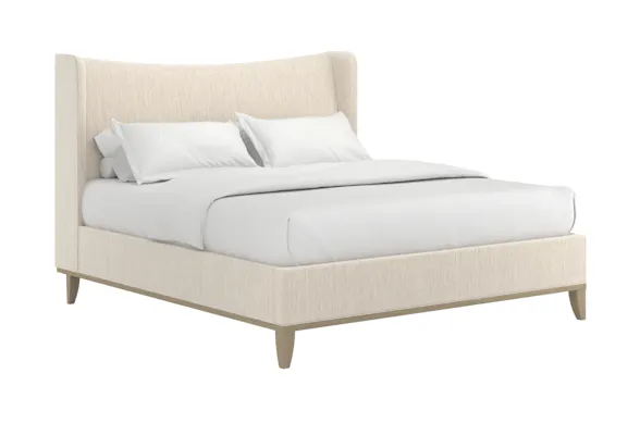 ART Furniture 413135-2743H9 Edwin Queen Wing Shelter Uph Bed Creme ART Furniture 413135-2743H9 Edwin Queen Wing Shelter Uph Bed Creme