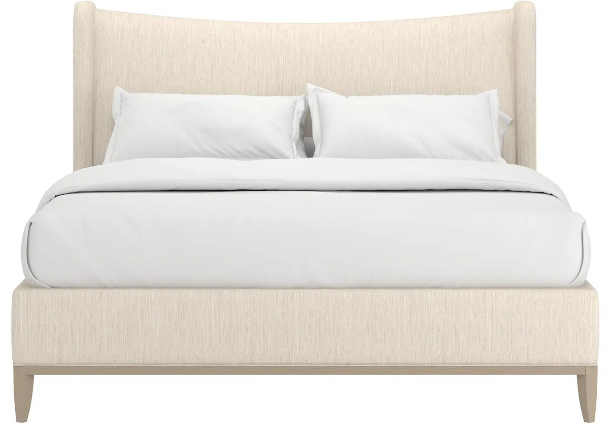 ART Furniture 413136-2743H9 Edwin King Wing Shelter Upholstered Bed Creme ART Furniture 413136-2743H9 Edwin King Wing Shelter Upholstered Bed Creme
