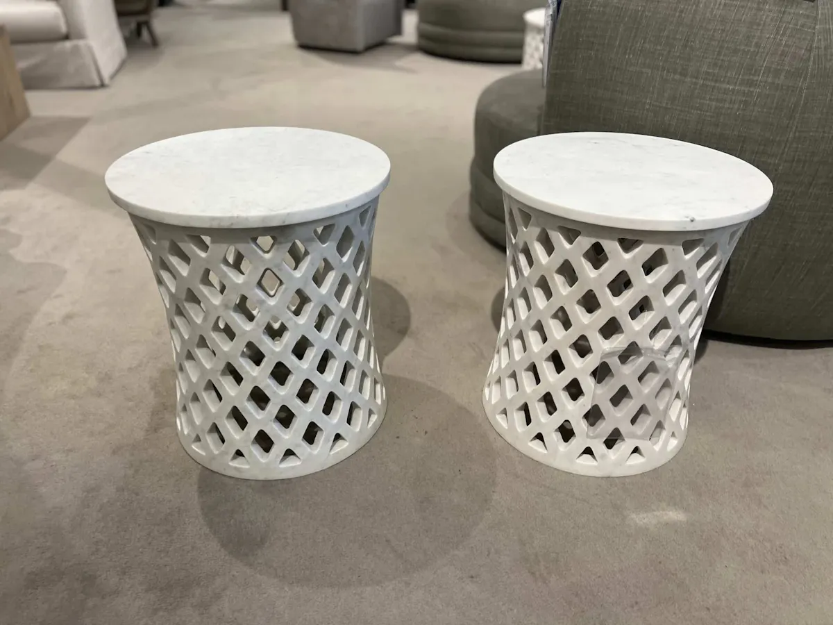 Maitland-Smith 8375-32/30 Diamond Fret Side Table Maitland-Smith 8375-32/30 Diamond Fret Side Table