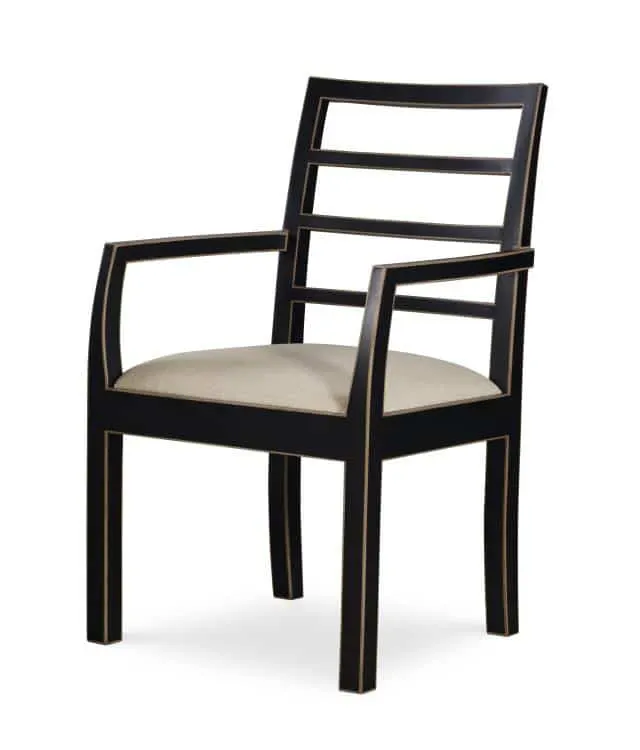 Century Furniture AE-CCU-3164A-F1 Dara Arm Chair Black & Gold