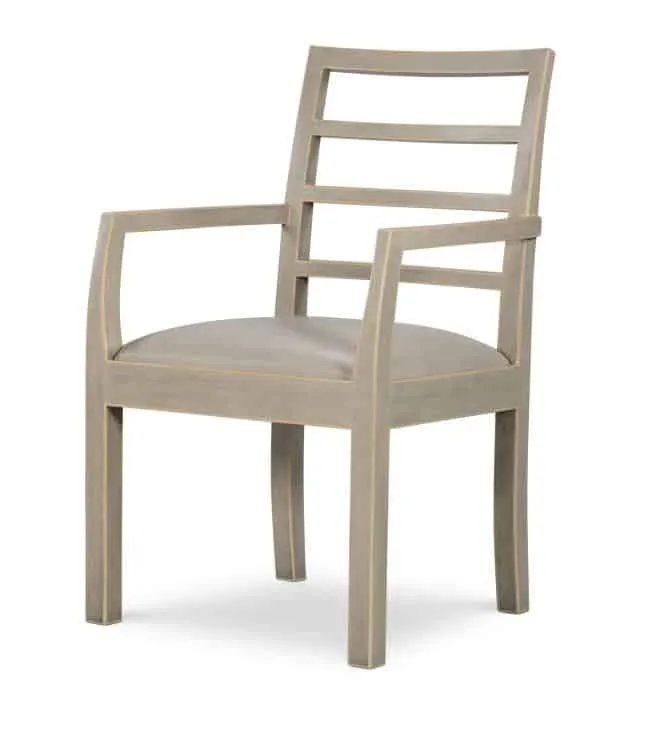 Century Furniture AE-CCU-3164A-F2 Dara Arm Chair Modern French Grey & Taupe