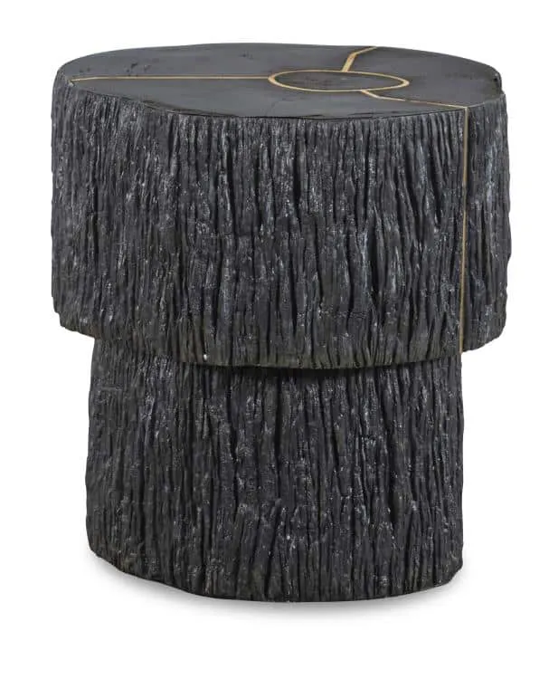 Century Furniture SF6317-V1 Elan Petrified Wood Accent Table Dark