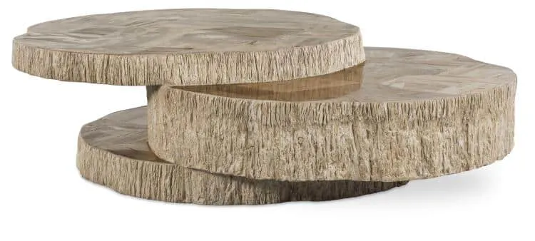 Century Furniture SF6319-V2 Val Verde Petrified Wood Stacked Cocktail Table Light Century Furniture SF6319-V2 Val Verde Petrified Wood Stacked Cocktail Table Light