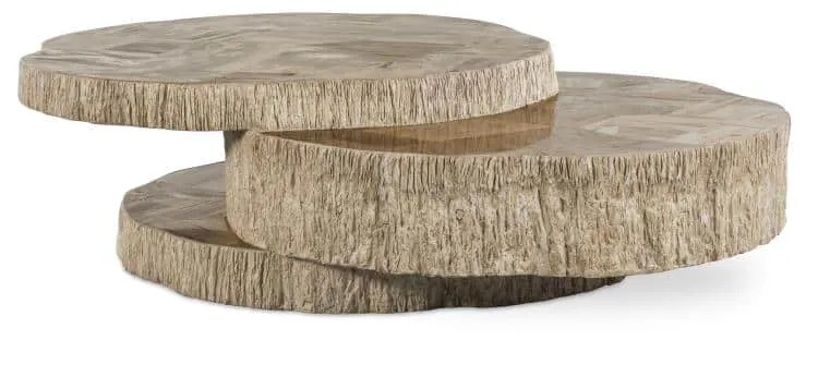 Century Furniture SF6319-V2 Val Verde Petrified Wood Stacked Cocktail Table Light Century Furniture SF6319-V2 Val Verde Petrified Wood Stacked Cocktail Table Light