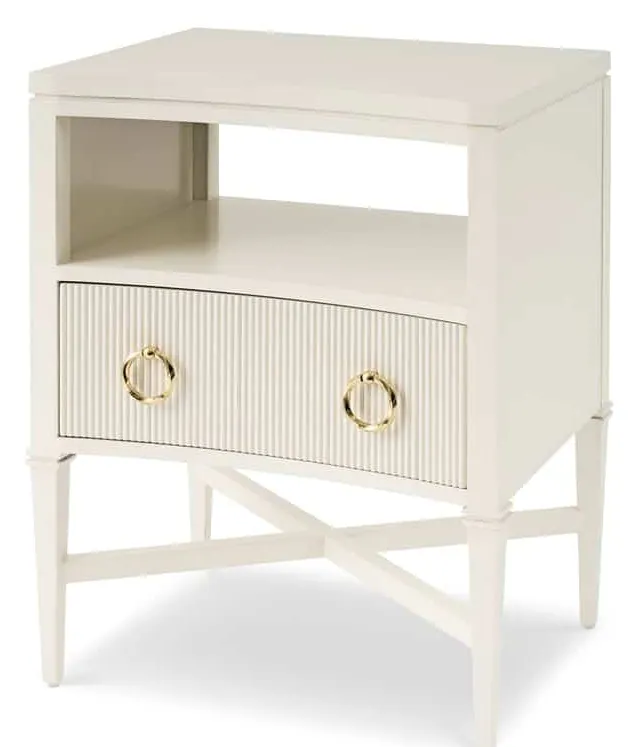 Ambella Home 09170-230-017 Reeded Petite Nighstand - Linen Ambella Home 09170-230-017 Reeded Petite Nighstand - Linen