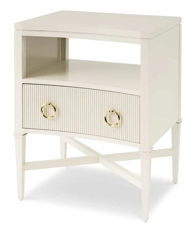 Ambella Home 09170-230-017 Reeded Petite Nighstand - Linen Ambella Home 09170-230-017 Reeded Petite Nighstand - Linen
