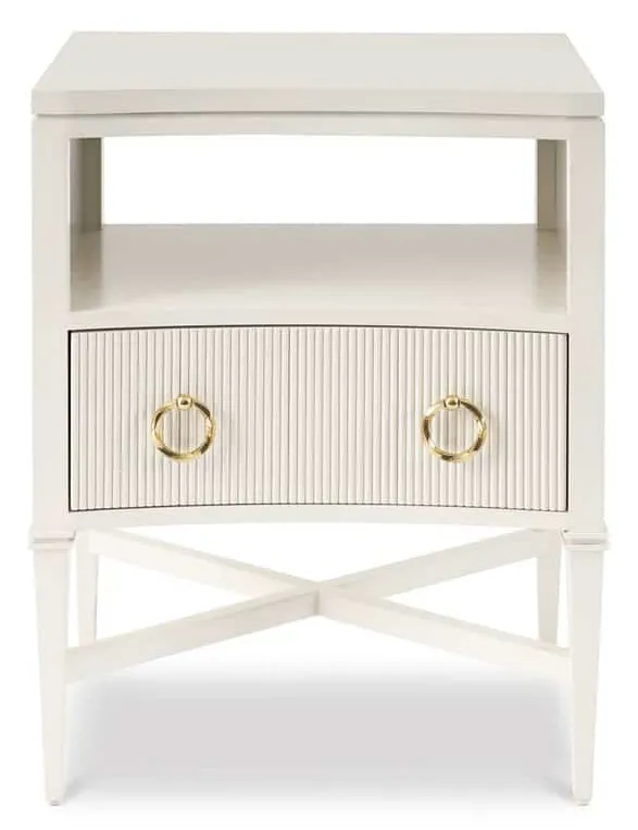Ambella Home 09170-230-017 Reeded Petite Nighstand - Linen Ambella Home 09170-230-017 Reeded Petite Nighstand - Linen