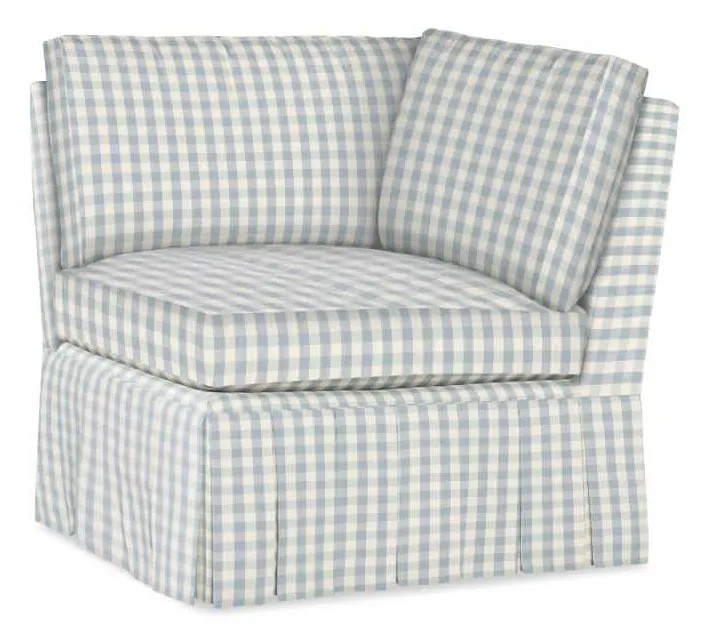 Highland House 1516CC Claude Boxed Pleated Corner Chair Highland House 1516CC Claude Boxed Pleated Corner Chair