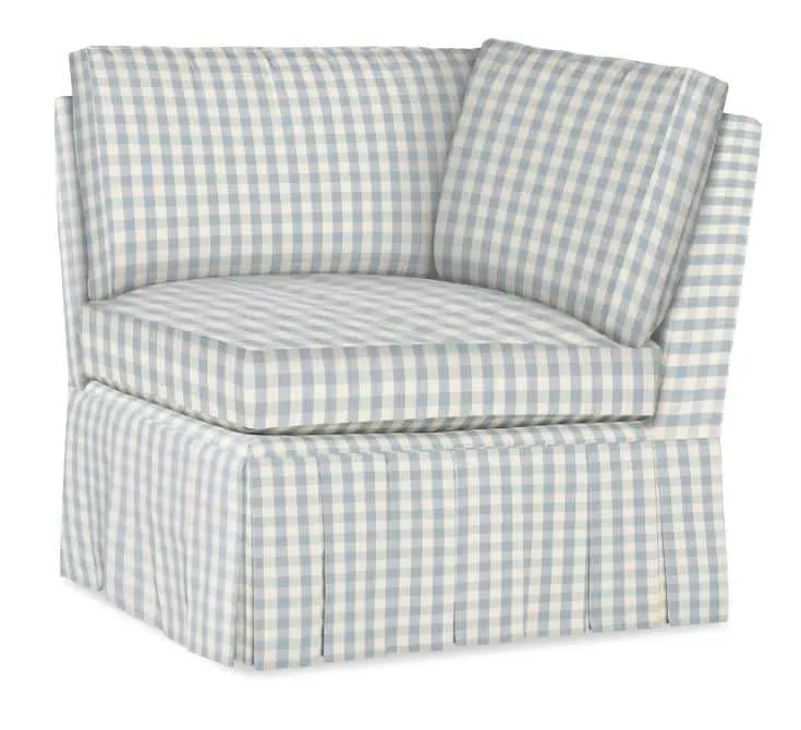 Highland House 1516CC Claude Boxed Pleated Corner Chair Highland House 1516CC Claude Boxed Pleated Corner Chair
