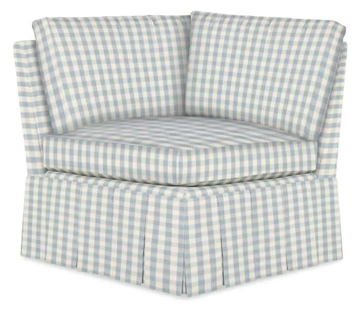 Highland House 1516CC Claude Boxed Pleated Corner Chair Highland House 1516CC Claude Boxed Pleated Corner Chair