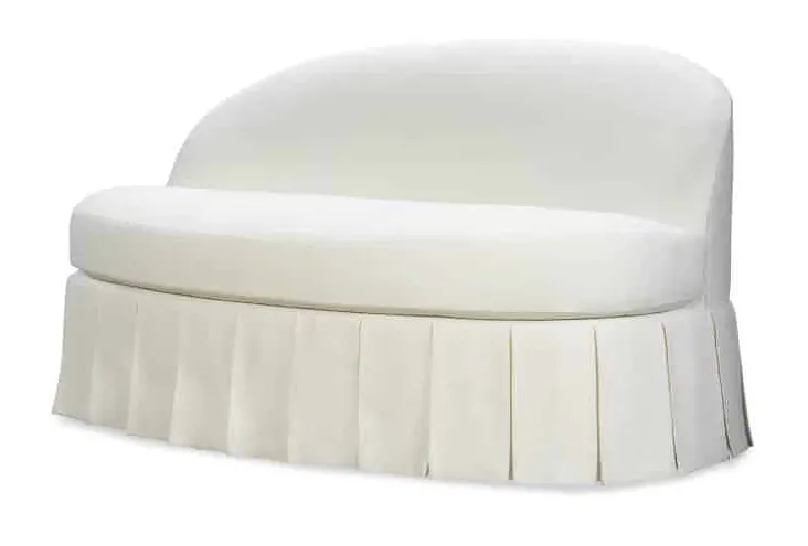Highland House 2625-60 Eleanor Skirted Settee Highland House 2625-60 Eleanor Skirted Settee