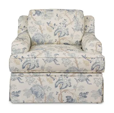 Bassett Furniture 2914-12S-4353-5-BLDOWN Stockten English Arm Skirted Chair Bassett Furniture 2914-12S-4353-5-BLDOWN Stockten English Arm Skirted Chair