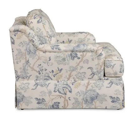 Bassett Furniture 2914-12S-4353-5-BLDOWN Stockten English Arm Skirted Chair Bassett Furniture 2914-12S-4353-5-BLDOWN Stockten English Arm Skirted Chair