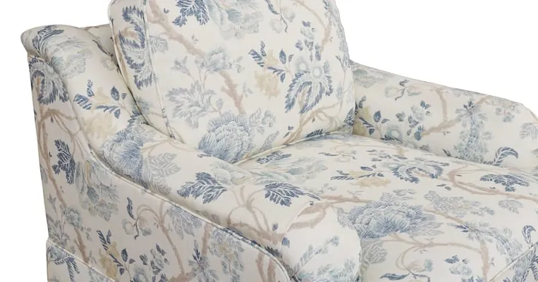 Bassett Furniture 2914-12S-4353-5-BLDOWN Stockten English Arm Skirted Chair Bassett Furniture 2914-12S-4353-5-BLDOWN Stockten English Arm Skirted Chair