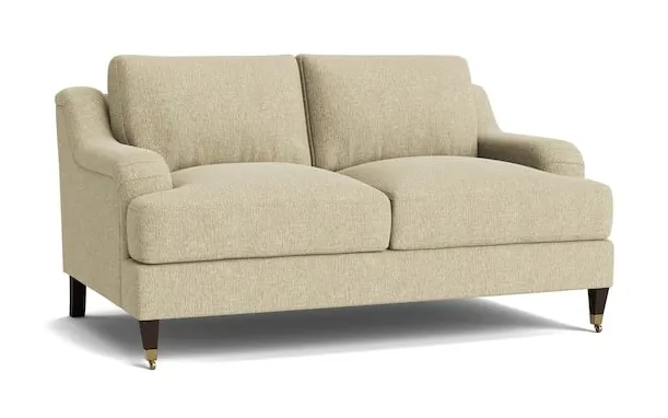 Bassett Furniture 2914-42-22 Stockten English Arm Loveseat with Casters Bassett Furniture 2914-42-22 Stockten English Arm Loveseat with Casters