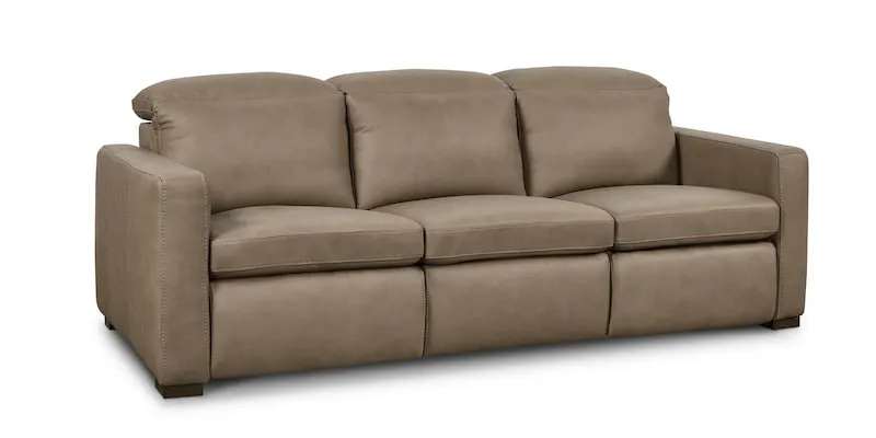 Bassett Furniture 3664-P62GM Caswell Leather Power Reclining Sofa
