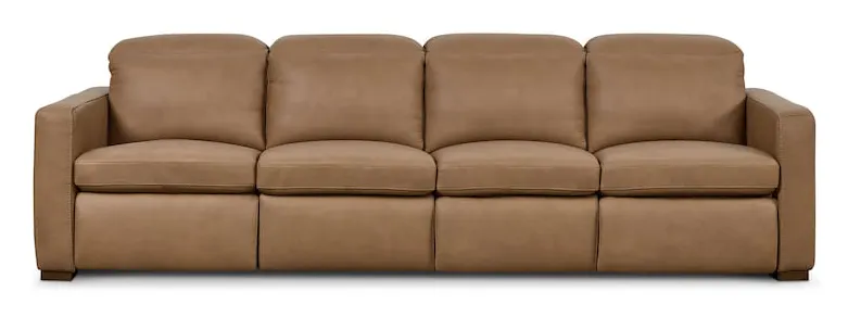 Bassett Furniture 3664-SOFAGB Caswell Leather Power Reclining Modular Sofa Bassett Furniture 3664-SOFAGB Caswell Leather Power Reclining Modular Sofa