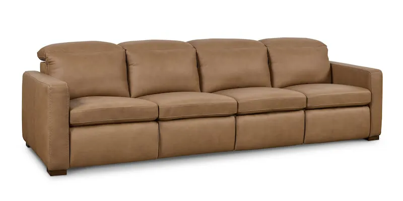 Bassett Furniture 3664-SOFAGB Caswell Leather Power Reclining Modular Sofa