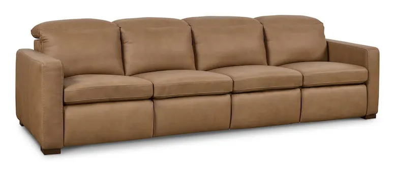 Bassett Furniture 3664-SOFAGB Caswell Leather Power Reclining Modular Sofa Bassett Furniture 3664-SOFAGB Caswell Leather Power Reclining Modular Sofa