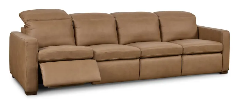 Bassett Furniture 3664-SOFAGB Caswell Leather Power Reclining Modular Sofa Bassett Furniture 3664-SOFAGB Caswell Leather Power Reclining Modular Sofa