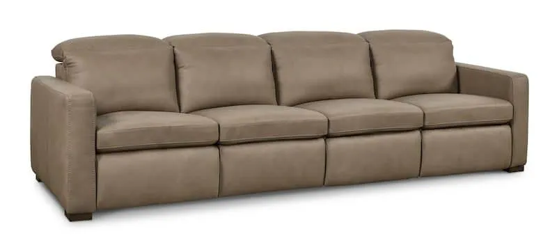 Bassett Furniture 3664-SOFAGM Caswell Leather Power Reclining Modular Sofa