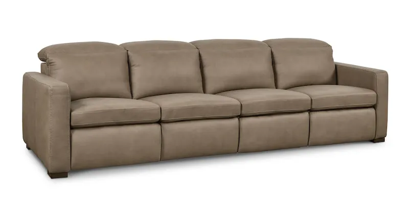 Bassett Furniture 3664-SOFAGM Caswell Leather Power Reclining Modular Sofa