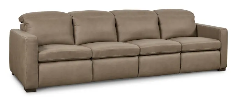 Bassett Furniture 3664-SOFAGM Caswell Leather Power Reclining Modular Sofa Bassett Furniture 3664-SOFAGM Caswell Leather Power Reclining Modular Sofa
