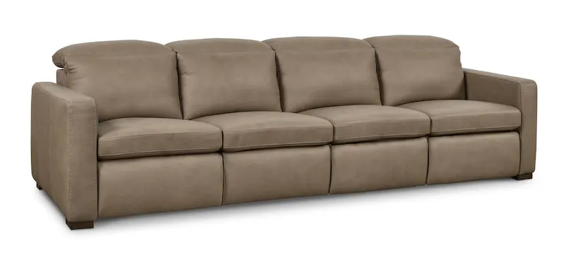 Bassett Furniture 3664-SOFAGM Caswell Leather Power Reclining Modular Sofa Bassett Furniture 3664-SOFAGM Caswell Leather Power Reclining Modular Sofa