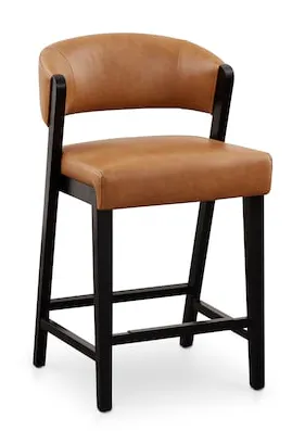 Bassett Furniture 4201-0687BCC Asher Upholstered Faux Leather Counter Stool Bassett Furniture 4201-0687BCC Asher Upholstered Faux Leather Counter Stool