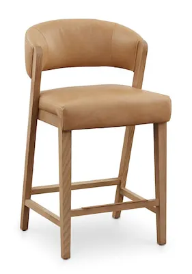 Bassett Furniture 4201-0687NCT Asher Upholstered Faux Leather Counter Stool Bassett Furniture 4201-0687NCT Asher Upholstered Faux Leather Counter Stool