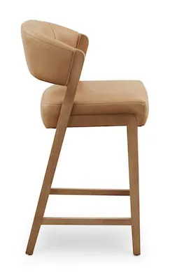 Bassett Furniture 4201-0687NCT Asher Upholstered Faux Leather Counter Stool Bassett Furniture 4201-0687NCT Asher Upholstered Faux Leather Counter Stool