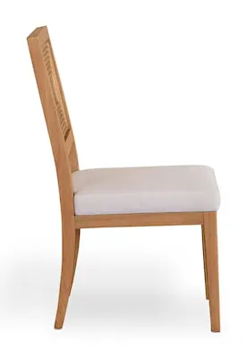 Bassett Furniture 4544-2455 Newbury Open Back Side Chair with Upholstered Seat Bassett Furniture 4544-2455 Newbury Open Back Side Chair with Upholstered Seat