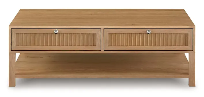 Bassett Furniture 6544-0613 Newbury Ribbed Drawer Cocktail Table Bassett Furniture 6544-0613 Newbury Ribbed Drawer Cocktail Table