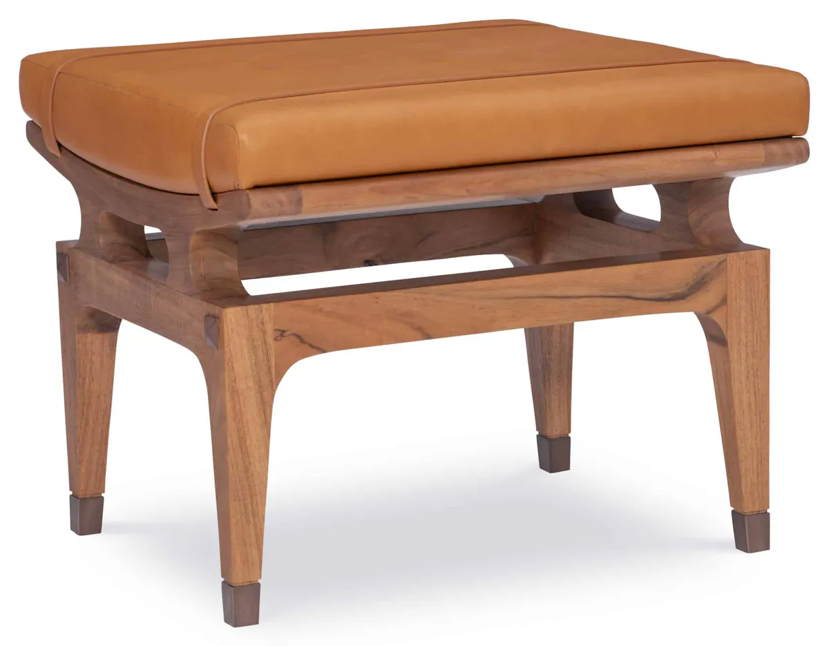 Maitland Smith 8435-43 Saddle Back Ottoman Maitland Smith 8435-43 Saddle Back Ottoman