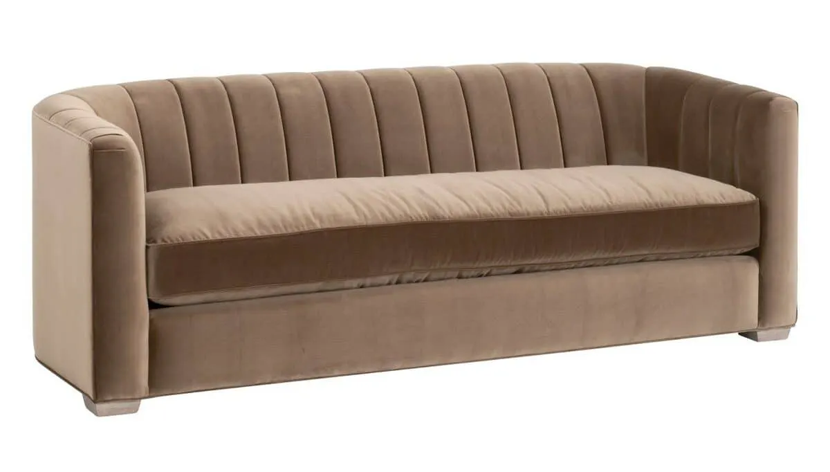 Essentials For Living 6615-3.CAR/NG Bronx 87″ Channel Back Sofa
