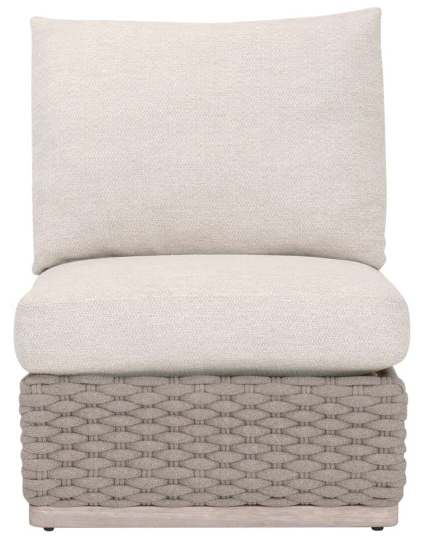 Essentials For Living 6863-1S.TAU/ECR/W-ET Caspian Outdoor Modular Armless Sofa Chair Essentials For Living 6863-1S.TAU/ECR/W-ET Caspian Outdoor Modular Armless Sofa Chair