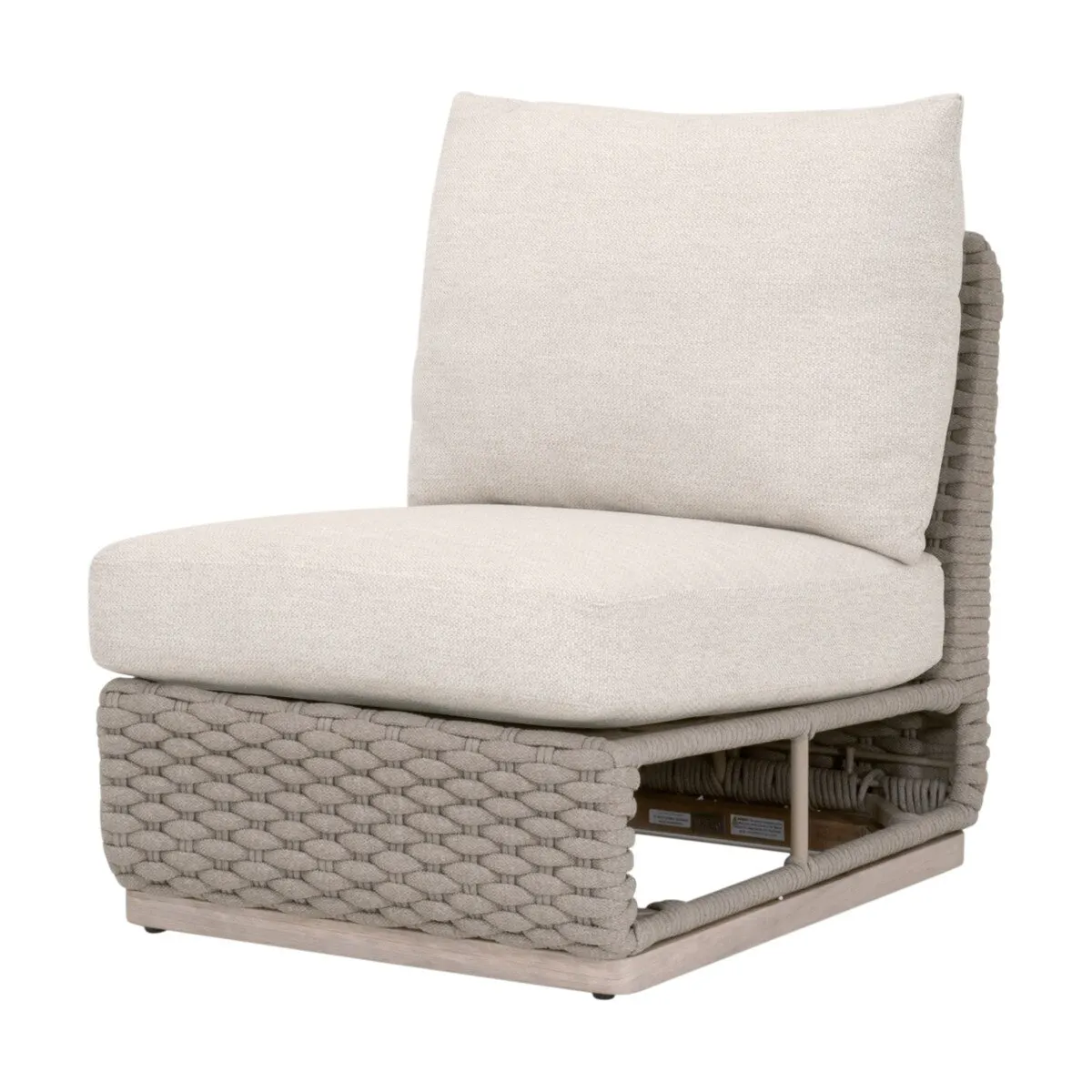 Essentials For Living 6863-1S.TAU/ECR/W-ET Caspian Outdoor Modular Armless Sofa Chair