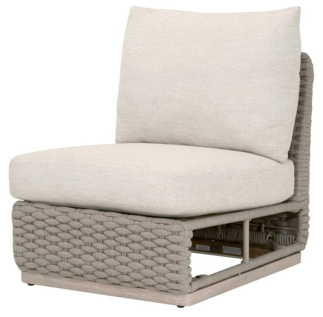 Essentials For Living 6863-1S.TAU/ECR/W-ET Caspian Outdoor Modular Armless Sofa Chair Essentials For Living 6863-1S.TAU/ECR/W-ET Caspian Outdoor Modular Armless Sofa Chair