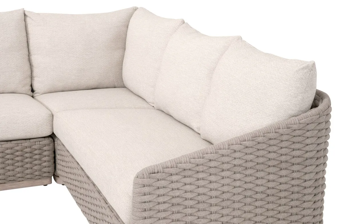 Essentials For Living 6863-2S1R.TAU/ECR/W-ET Caspian Outdoor Modular Right Facing 1-Arm Sofa Essentials For Living 6863-2S1R.TAU/ECR/W-ET Caspian Outdoor Modular Right Facing 1-Arm Sofa