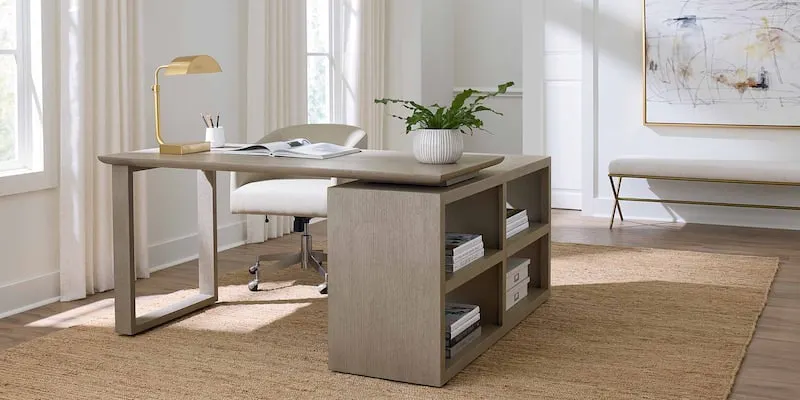 Bassett Furniture 9734-0813 HomeWork Modular L-Shaped Desk Bassett Furniture 9734-0813 HomeWork Modular L-Shaped Desk