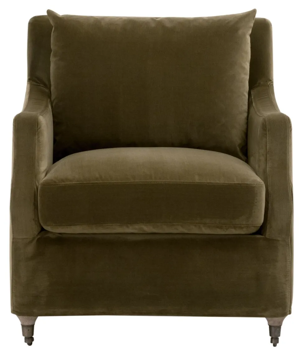 Essentials For Living 6697.OLV/NG Jade Slipcover Club Chair Essentials For Living 6697.OLV/NG Jade Slipcover Club Chair