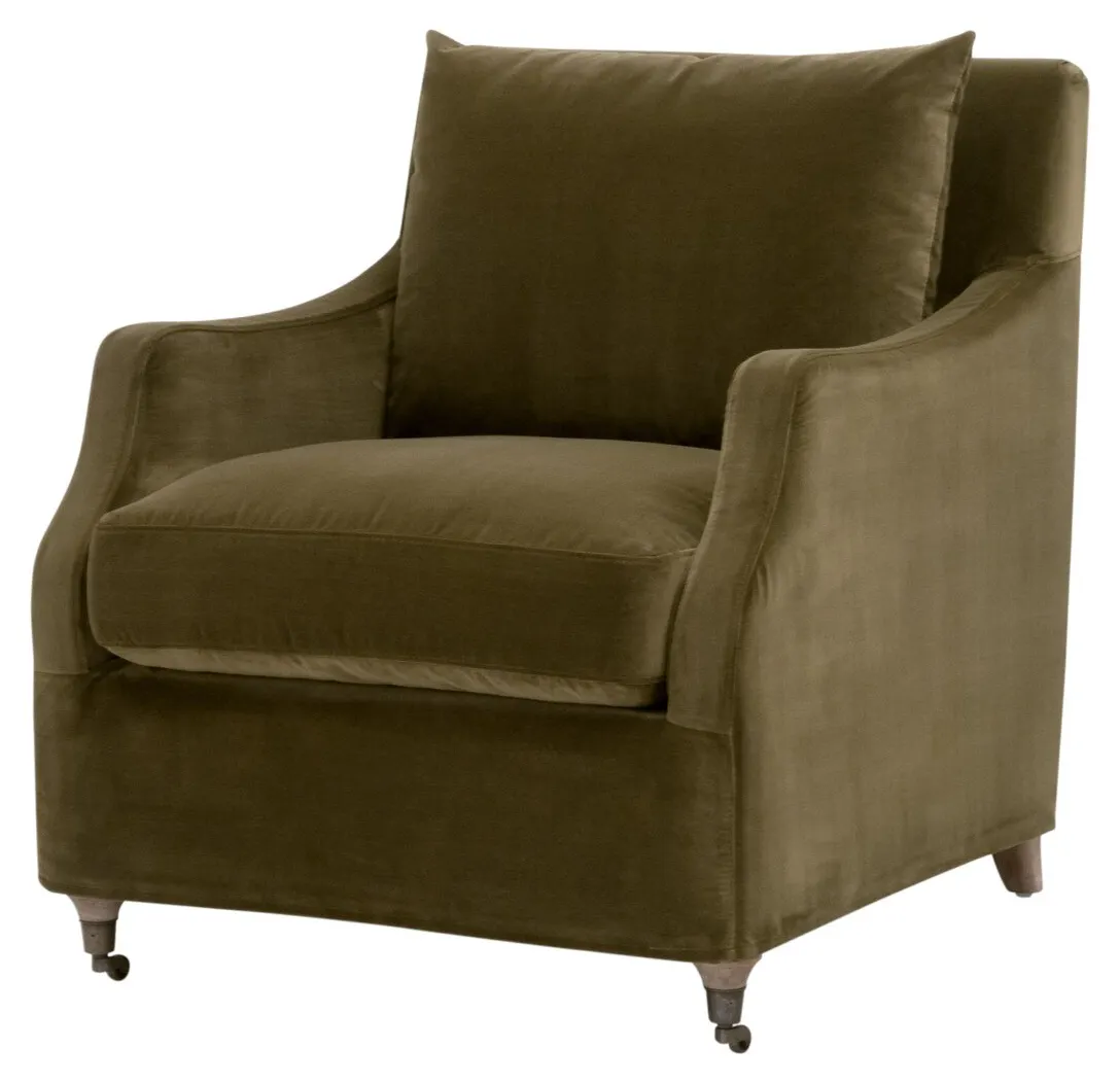Essentials For Living 6697.OLV/NG Jade Slipcover Club Chair Essentials For Living 6697.OLV/NG Jade Slipcover Club Chair