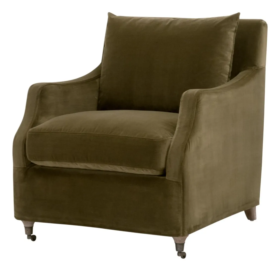 Essentials For Living 6697.OLV/NG Jade Slipcover Club Chair Essentials For Living 6697.OLV/NG Jade Slipcover Club Chair
