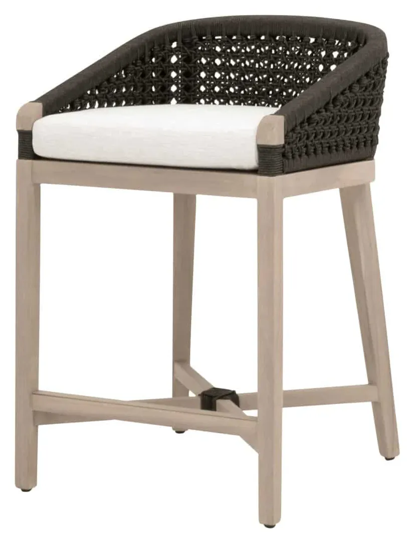 Essentials For Living 6795CS.ANT/WHT/W-ET Montecito Outdoor Counter Stool Essentials For Living 6795CS.ANT/WHT/W-ET Montecito Outdoor Counter Stool